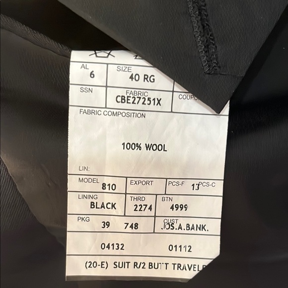 Black Classic Two-Button Suit Jacket - Picture 7 of 8